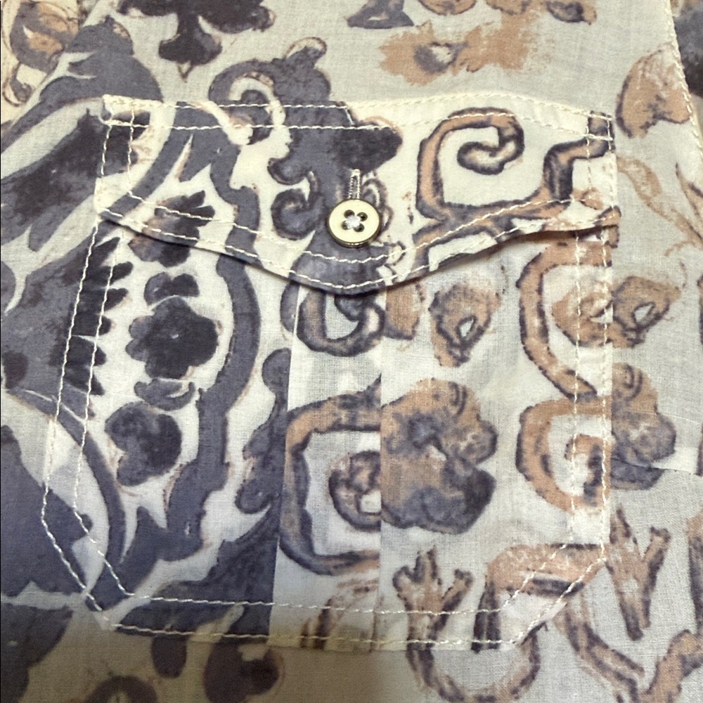 Tory Burch Cotton Button Up Blouse Top size 6 - Picture 7 of 7